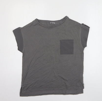 Womens UK Size 12 Sonder Studio Grey Basic T-Shirt