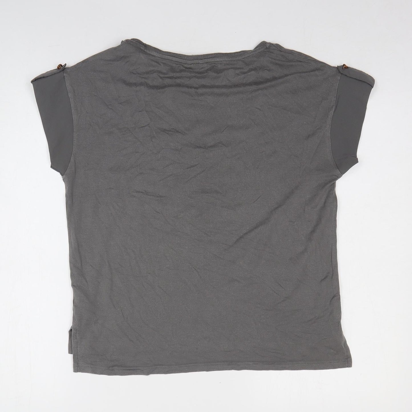 Womens UK Size 12 Sonder Studio Grey Basic T-Shirt