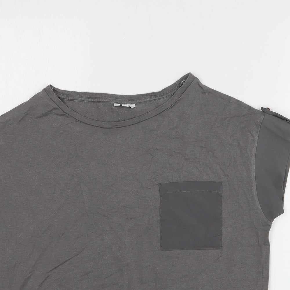 Womens UK Size 12 Sonder Studio Grey Basic T-Shirt