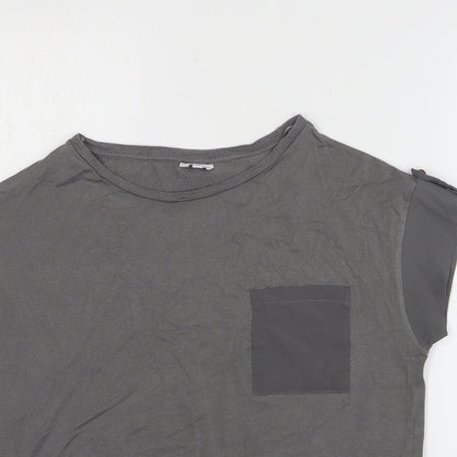 Womens UK Size 12 Sonder Studio Grey Basic T-Shirt