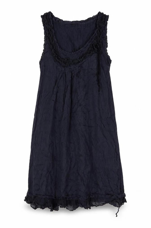 Preworn Womens Black Polyester Tank Dress Size L Boat Neck Pullover