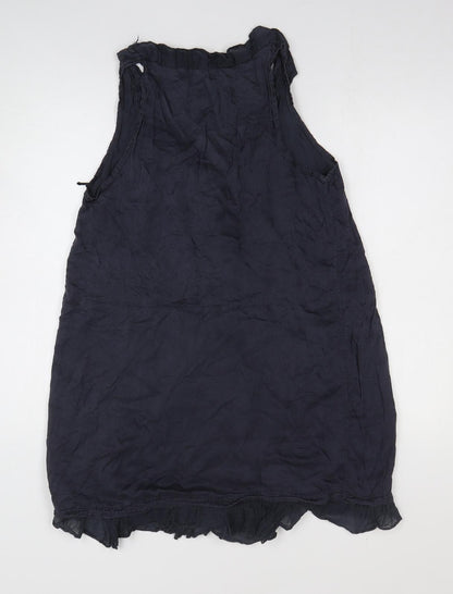 Preworn Womens Black Polyester Tank Dress Size L Boat Neck Pullover