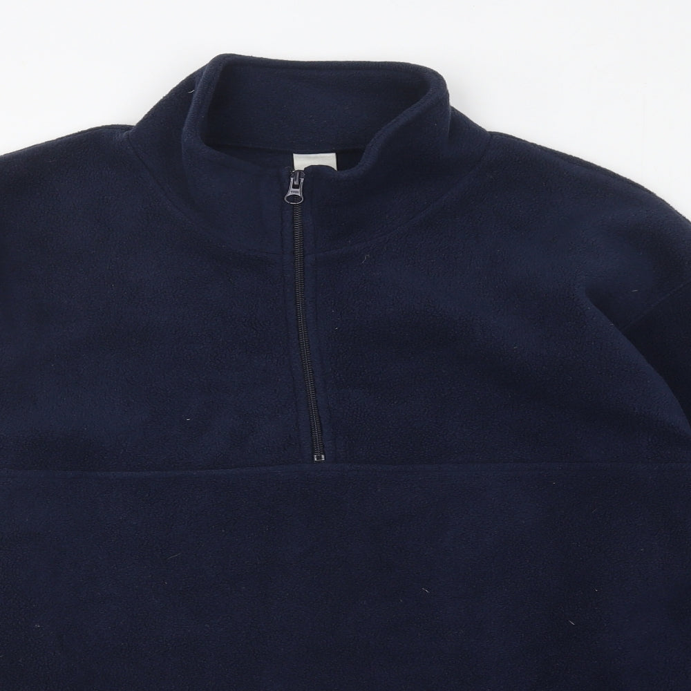 Mens UK Size L Preworn Blue Pullover Sweatshirt