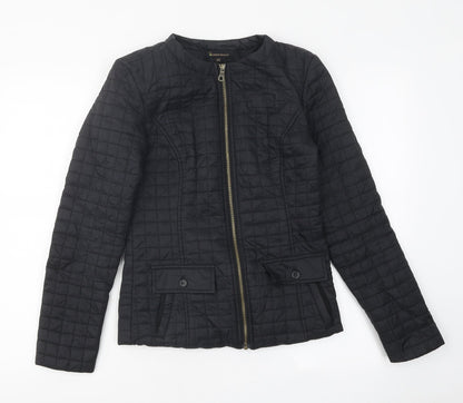 Womens UK Size XS Incorporatewear Black Biker Coat
