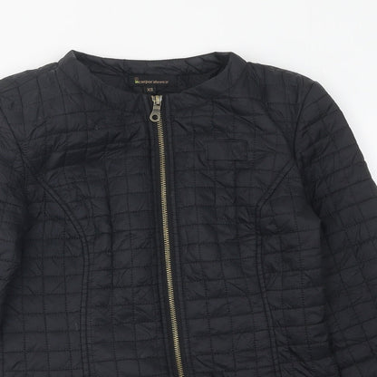 Womens UK Size XS Incorporatewear Black Biker Coat