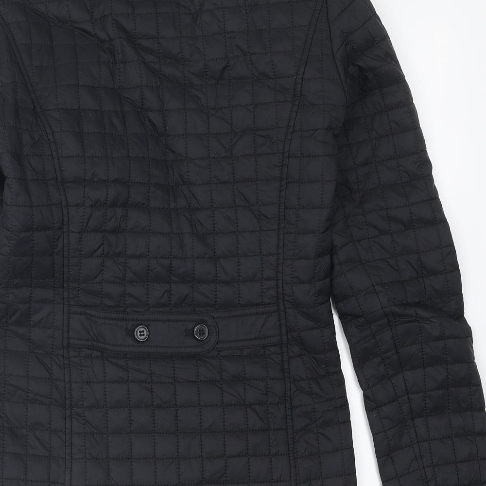 Womens UK Size XS Incorporatewear Black Biker Coat