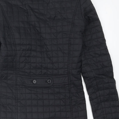 Womens UK Size XS Incorporatewear Black Biker Coat