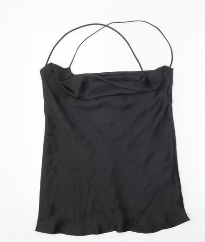Womens UK Size M Zara Black Jersey Tank