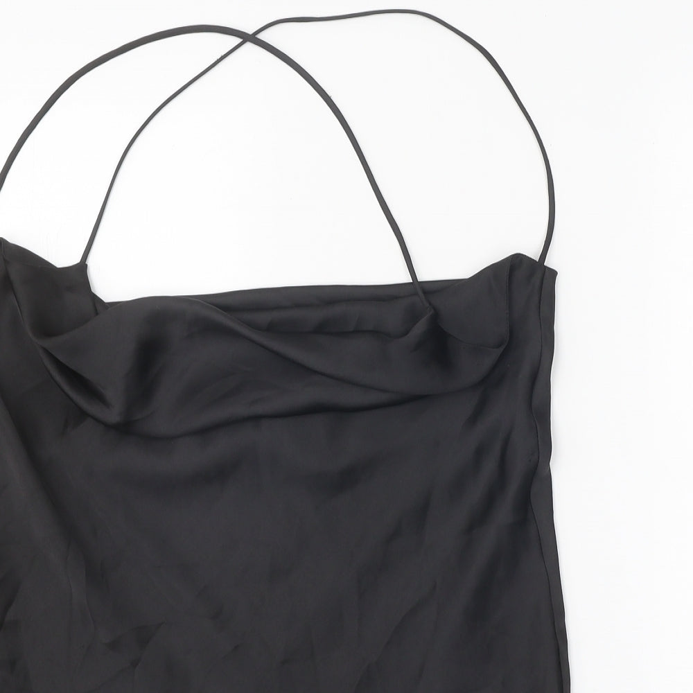 Womens UK Size M Zara Black Jersey Tank