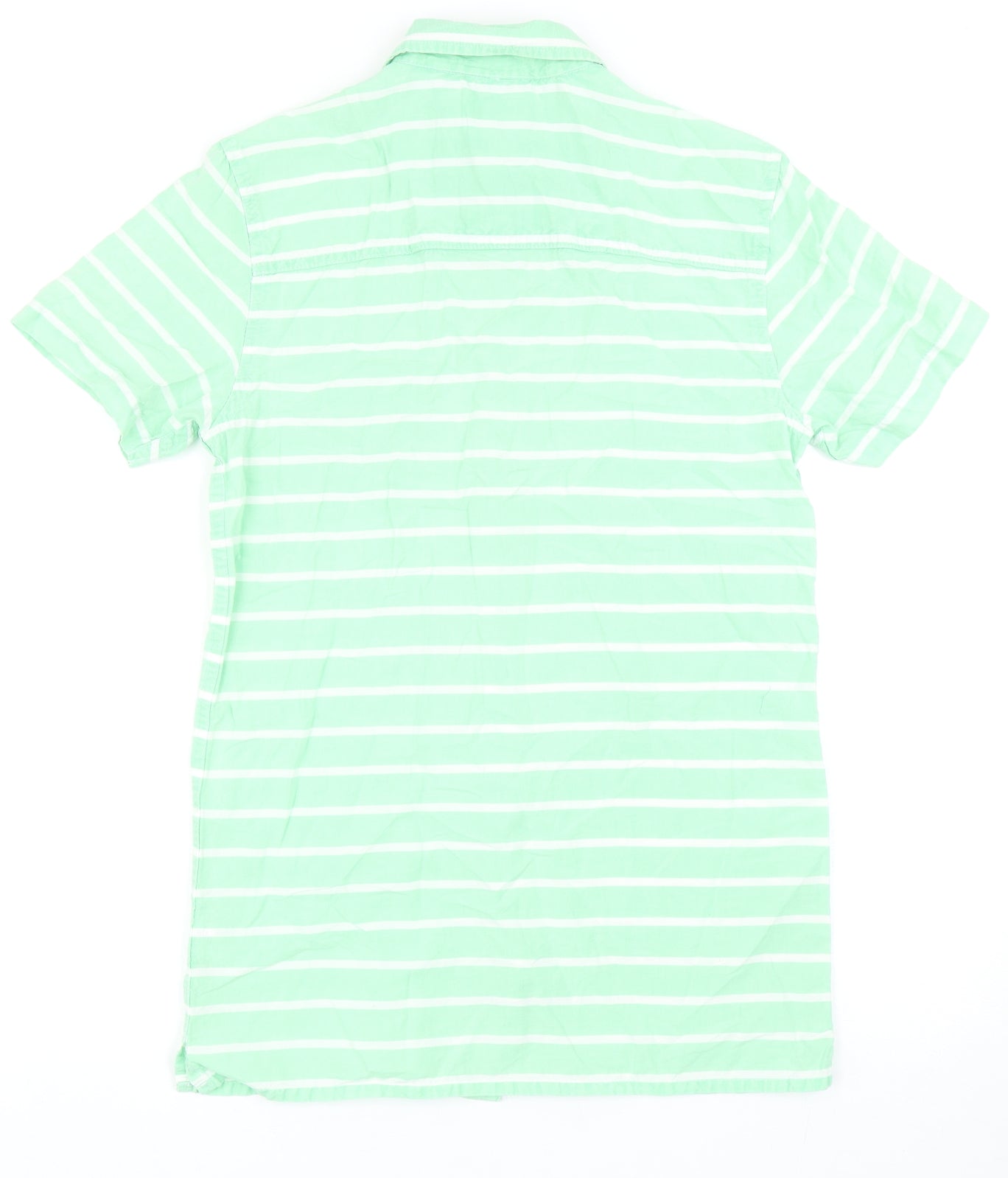 Mens UK Size XS Cedar Wood State Green  Button-Up Short Sleeve Casual Shirt