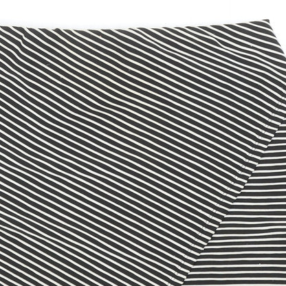 Atmosphere Womens Black Striped Polyester Mini Skirt Size 10
