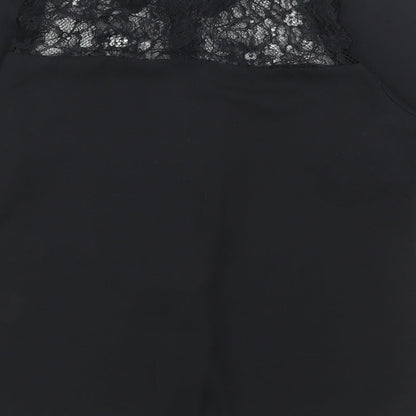 Womens UK Size 6 New Look Black Basic Button-Up