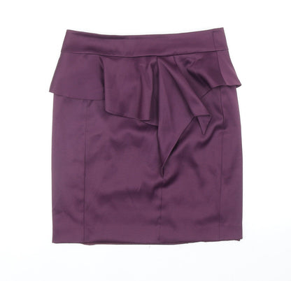 Kaleidoscope Womens Purple Polyester Straight & Pencil Skirt Size 12 Zip