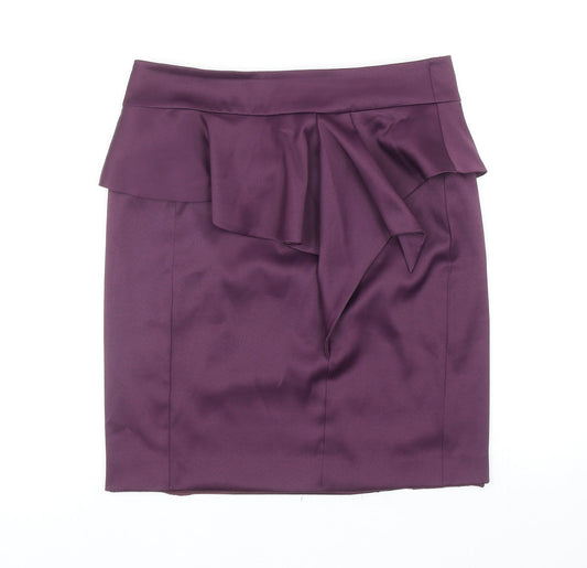 Kaleidoscope Womens Purple Polyester Straight & Pencil Skirt Size 12 Zip