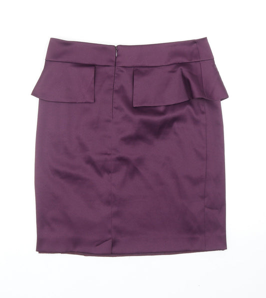 Kaleidoscope Womens Purple Polyester Straight & Pencil Skirt Size 12 Zip
