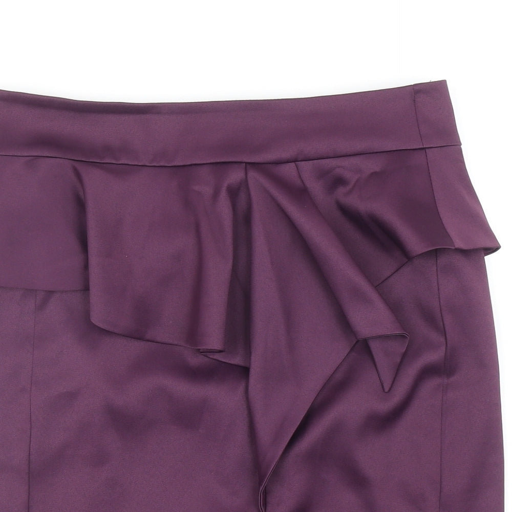 Kaleidoscope Womens Purple Polyester Straight & Pencil Skirt Size 12 Zip
