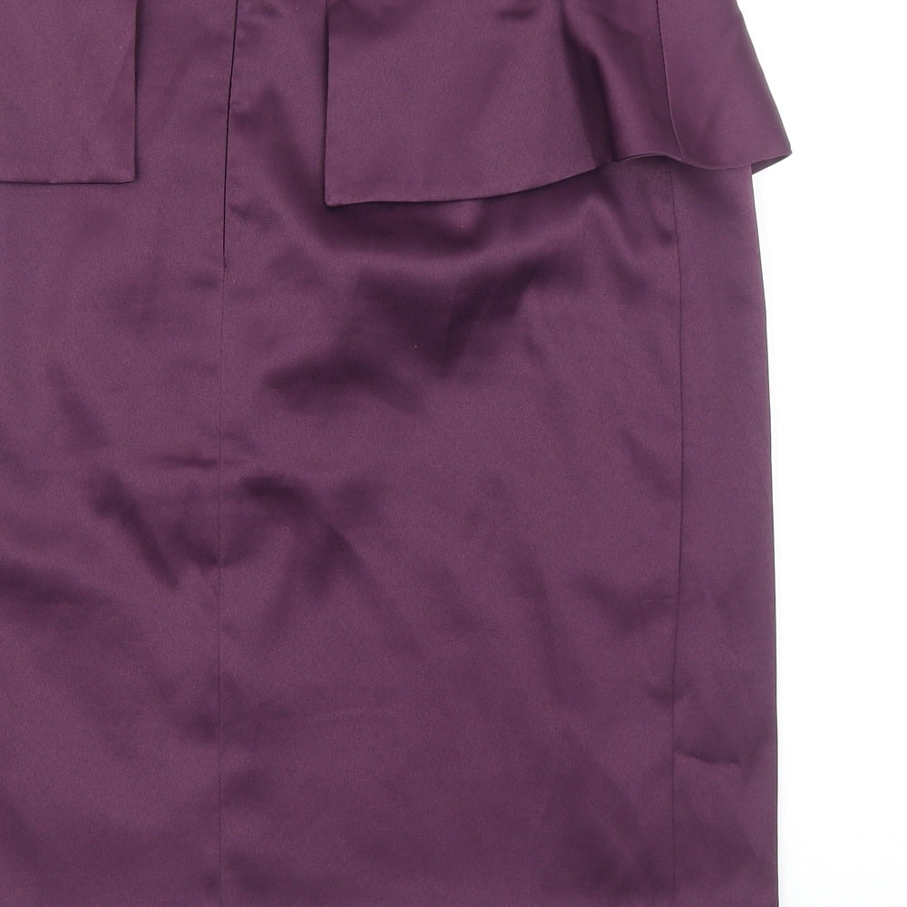Kaleidoscope Womens Purple Polyester Straight & Pencil Skirt Size 12 Zip