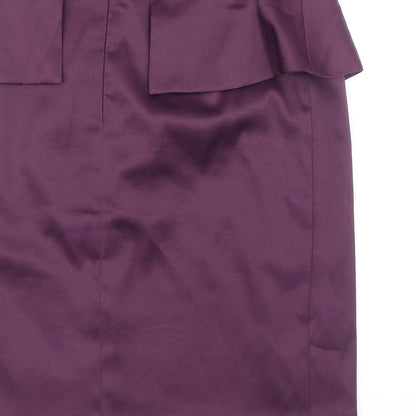 Kaleidoscope Womens Purple Polyester Straight & Pencil Skirt Size 12 Zip