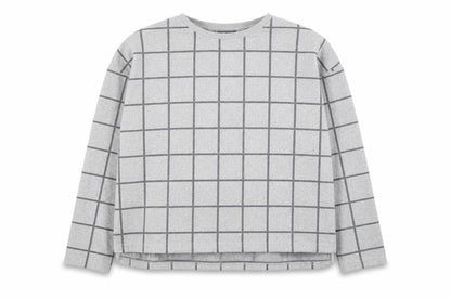 Primark Womens Grey Check Polyester Pullover Sweatshirt Size S Pullover - Size 10-12