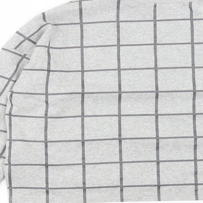 Primark Womens Grey Check Polyester Pullover Sweatshirt Size S Pullover - Size 10-12