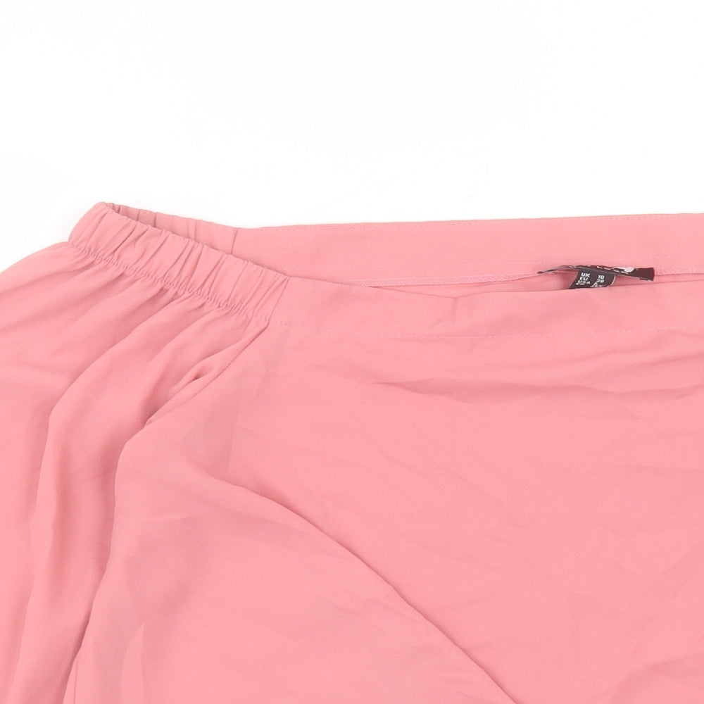 Womens UK Size 10 New Look Pink Basic Blouse