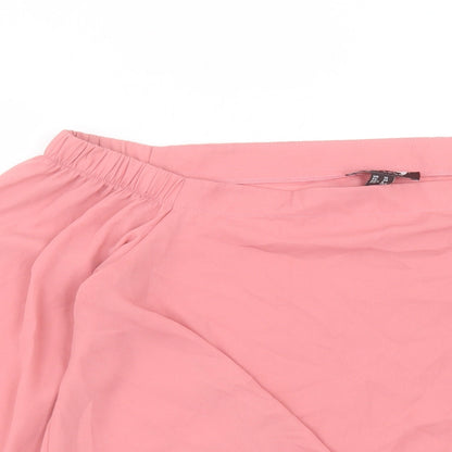 Womens UK Size 10 New Look Pink Basic Blouse