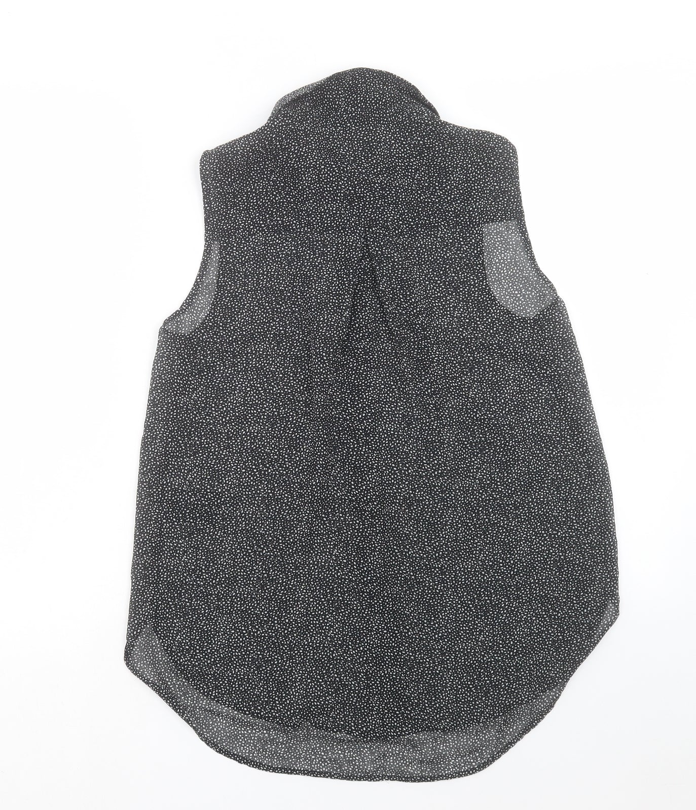 Womens UK Size 6 H&M Black Basic Button-Up