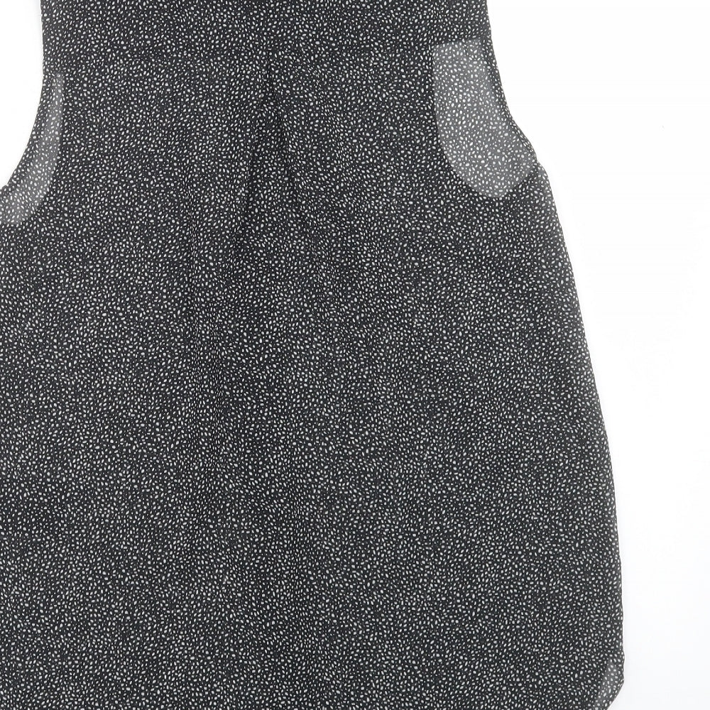 Womens UK Size 6 H&M Black Basic Button-Up