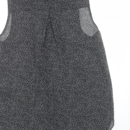 Womens UK Size 6 H&M Black Basic Button-Up