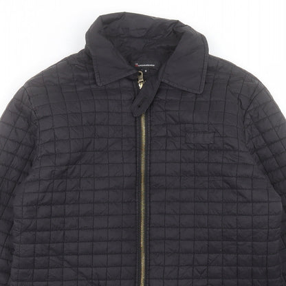 Womens UK Size S Marks and Spencer Black Quilted Coat