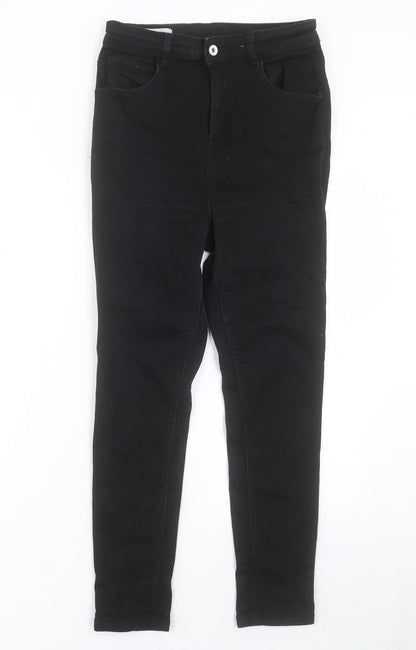 COLLUSION Womens Black Cotton Skinny Jeans Size 30 in L30 in Regular Button