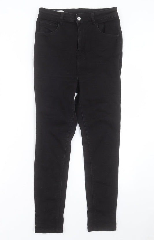 COLLUSION Womens Black Cotton Skinny Jeans Size 30 in L30 in Regular Button