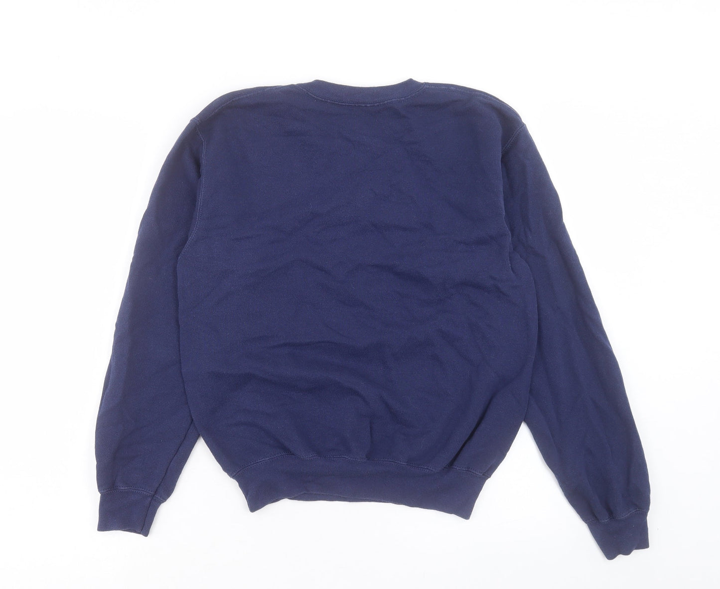 Fruit of the Loom Womens Blue Cotton Pullover Sweatshirt Size S Pullover