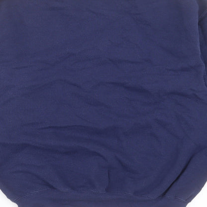 Fruit of the Loom Womens Blue Cotton Pullover Sweatshirt Size S Pullover