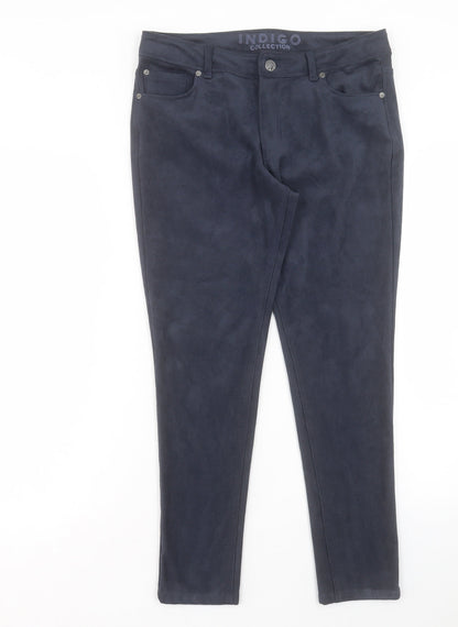 Womens UK Size 10 Marks and Spencer Regular Fit  Blue Trousers