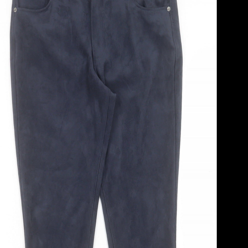 Womens UK Size 10 Marks and Spencer Regular Fit  Blue Trousers