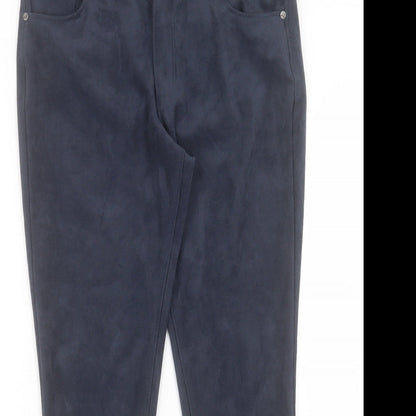Womens UK Size 10 Marks and Spencer Regular Fit  Blue Trousers