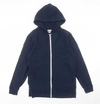 Mens UK Size S ASOS Blue Full Zip Hoodie