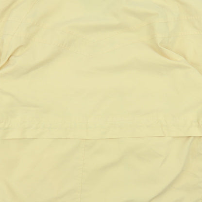 Klass Womens Yellow Trench Coat Coatigan Size S Button - Adjustable Waist