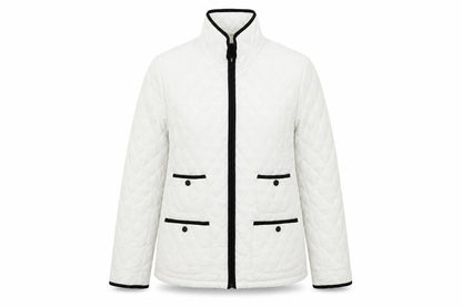 Womens UK Size M Gallery White Quilted Coat
