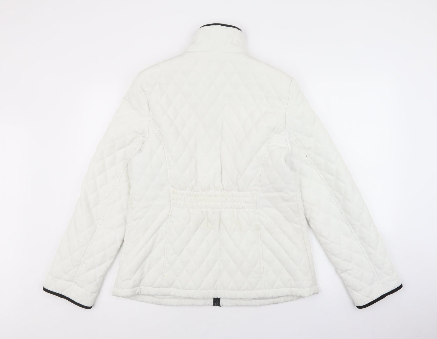 Womens UK Size M Gallery White Quilted Coat