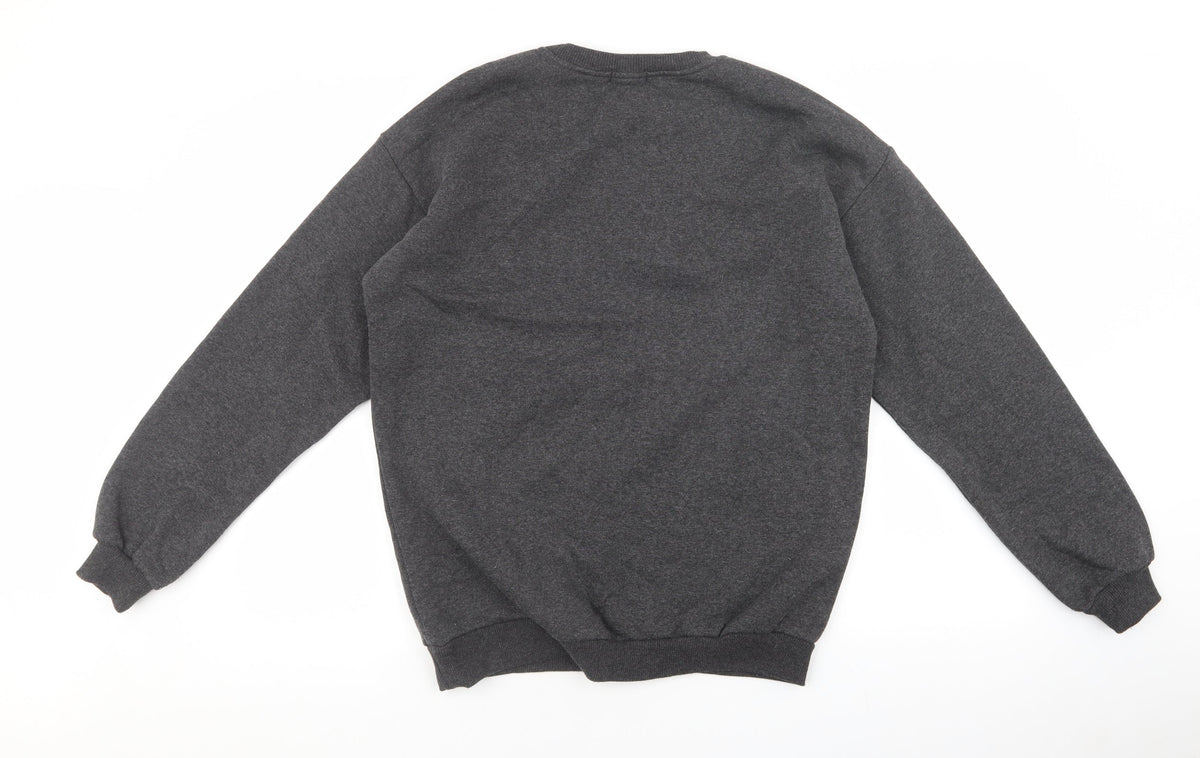 PRETTYLITTLETHING Womens Grey Cotton Pullover Sweatshirt Size S Pullover - Eagle Wild and Free
