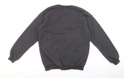 PRETTYLITTLETHING Womens Grey Cotton Pullover Sweatshirt Size S Pullover - Eagle Wild and Free