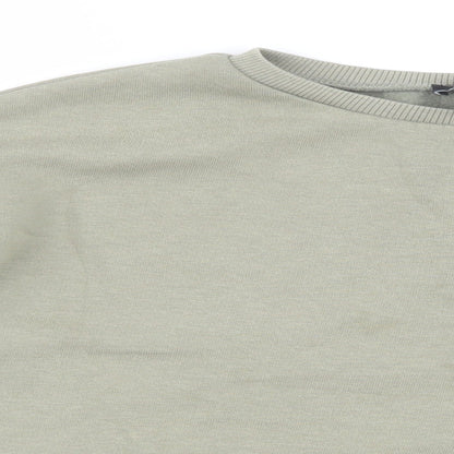 New Look Girls Green Cotton Pullover Sweatshirt Size 10-11 Years - Brooklyn Cropped Jumper
