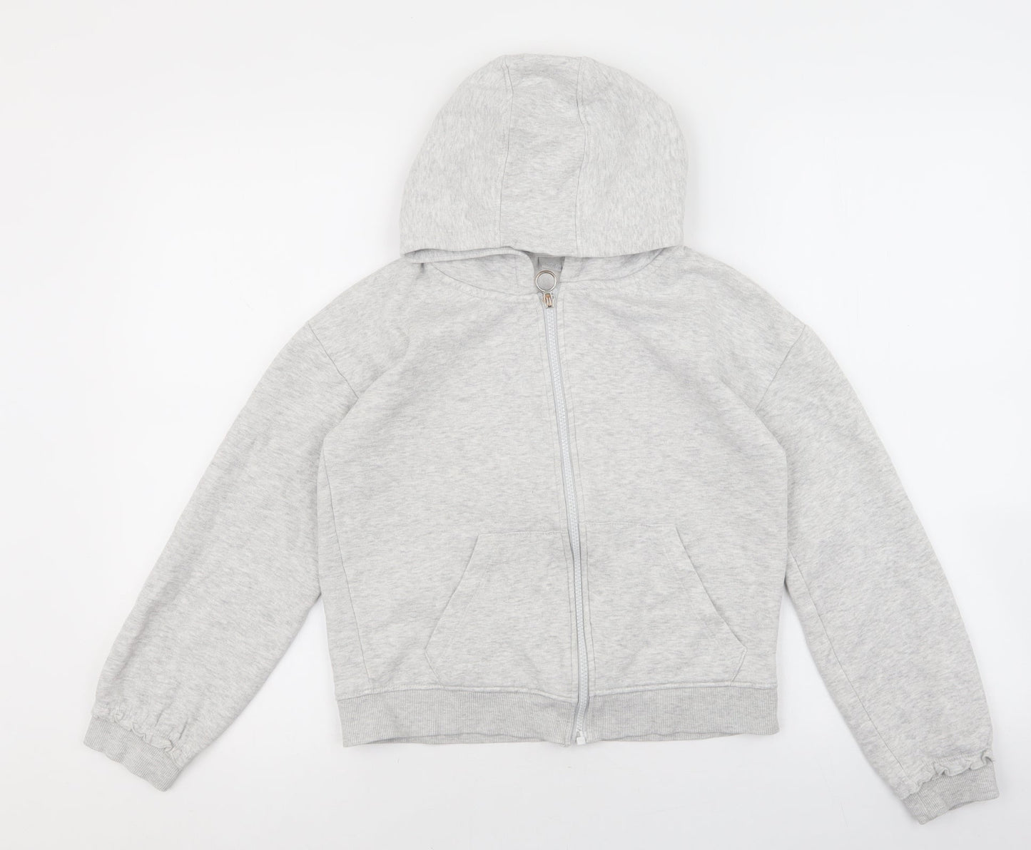 I Love Girls Wear Girls Grey Cotton Full Zip Hoodie Size 11 Years