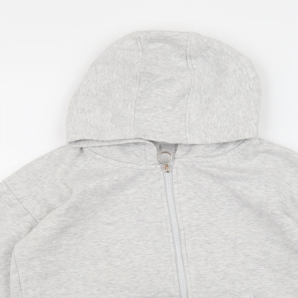 I Love Girls Wear Girls Grey Cotton Full Zip Hoodie Size 11 Years