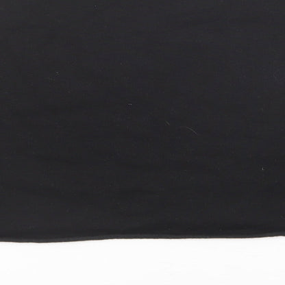 Missguided Womens Black Cotton Pullover Sweatshirt Size L - Cropped Jumper