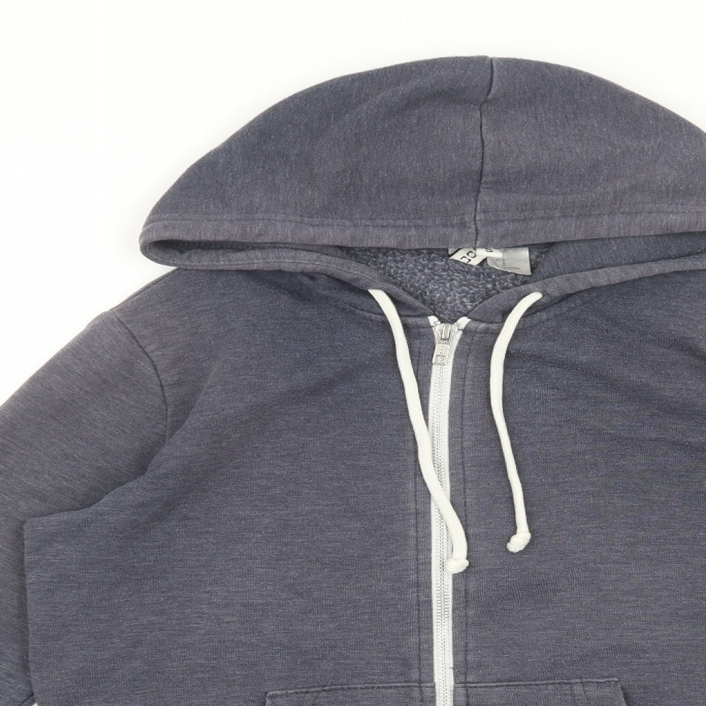 Womens UK Size S Divided by H&M Blue Full Zip Hoodie