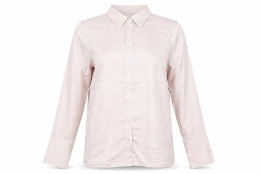 Mazing Womens Pink Polyester Basic Button-Up Size S Collared