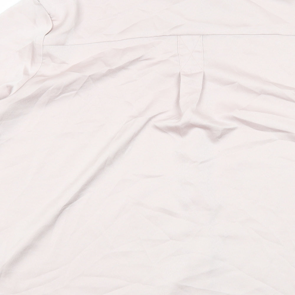 Mazing Womens Pink Polyester Basic Button-Up Size S Collared